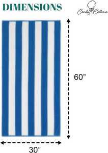 Toalla de playa de rizo de algodón de golf de gran tamaño Diseño de rayas largas Hecho EN LA India - Product Image 4