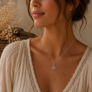 Tilly Star Rainbow Moonstone Necklace Chakra Shape White Gemstone 925 Sterling Silver June Birthstone Moonstone Charm Fine Chain - Product Image 2