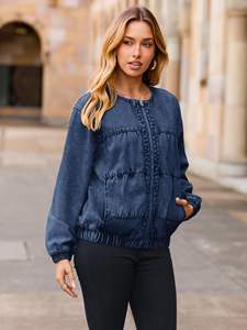 Chaqueta Vaquera de Mujer con Nuevo Diseño Elegante, Chaqueta Vaquera de Secado Rápido y Sostenible, Chaqueta Vaquera de Mujer Más Vendida del Invierno - Product Image 5