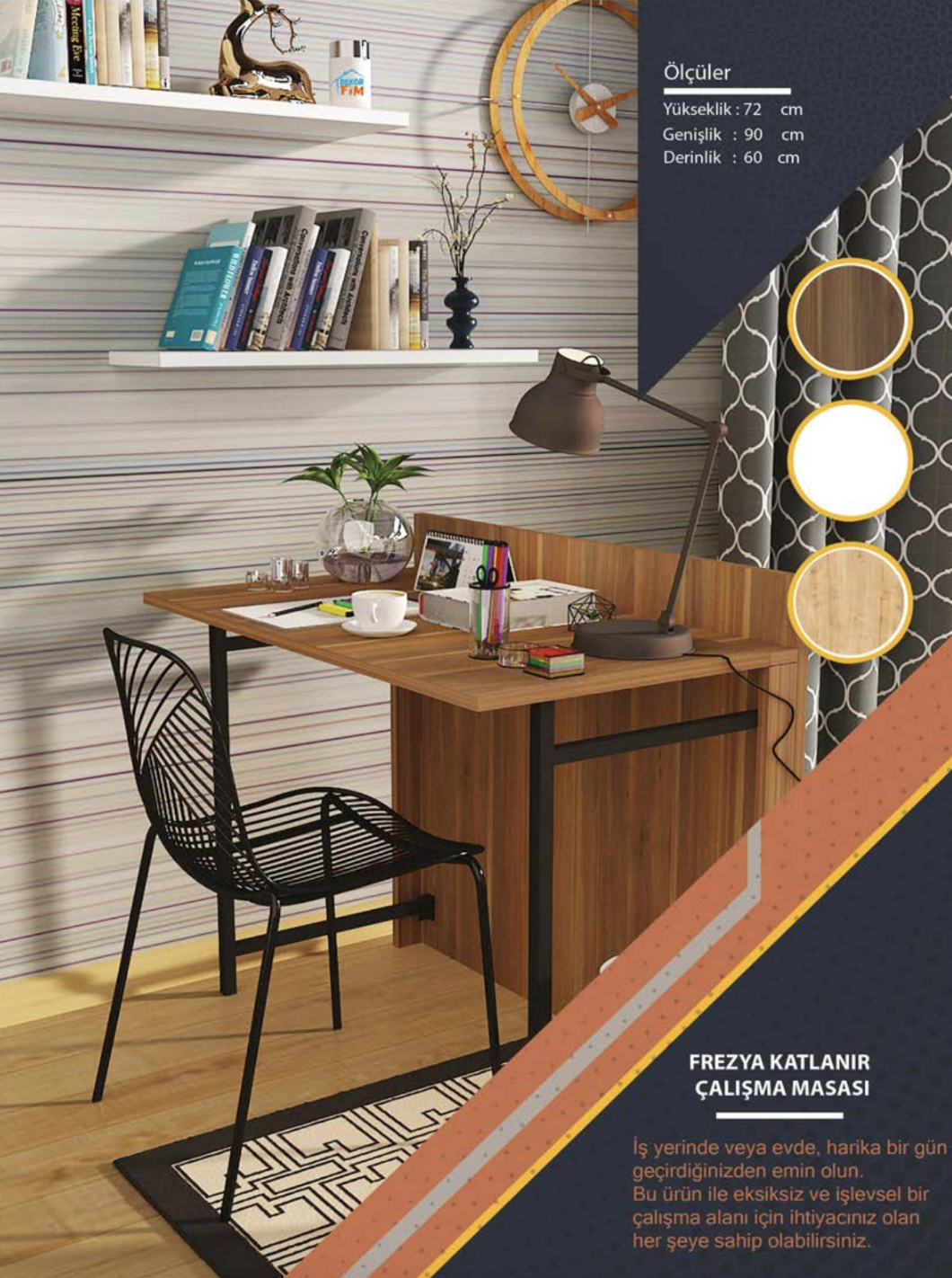 White, Sapphire Oak, Dark Walnut