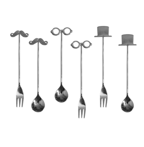 Ensemble de couverts argentés de style moderne, ustensiles de cuisine artisanaux, couverts de table, accessoires - Product Image 6