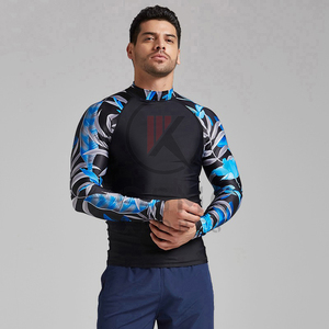 Logo personnalisé pour hommes Compression Gym Rash Guard Shirt avec manches longues sublimé pour le surf BJJ MMA - Product Image 6