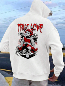 เสื้อฮู้ดผู้ชายแฟชั่นฤดูหนาว สไตล์พิมพ์ลายตามสั่ง ผลิตจากผ้าระบายอากาศ แห้งเร็ว ผ้าฝ้ายฟลีซ/ผ้าโพลีเอสเตอร์ฟลีซ - Product Image 6