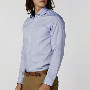 2023 chaud 100% coton Oxford filature loisirs confortable broderie Style à manches longues chemise pour hommes - Product Image 2