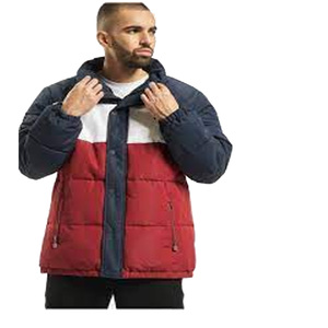 Patrón de 3 colores al por mayor en blanco personalizado hombres impermeable liso a prueba de viento chaqueta de nylon hinchada - Product Image 1