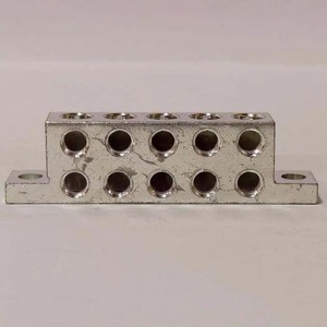 Heavy Duty 5 Hole Neutral Link Bar-Conector de latón resistente a la corrosión para cableado industrial y paneles eléctricos OEM - Product Image 1