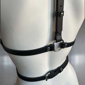 Arnés de cintura de cuero genuino, cinturón superior para mujer, traje de Festival, arnés hecho a mano de moda, - Product Image 4