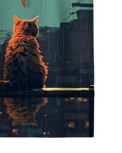 T-shirt personnalisé pour homme, imprimé graphique de chat vert, streetwear artistique, coton, manches courtes, décontracté, surdimensionné, scène nocturne urbaine, t-shirt tendance - Product Image 6