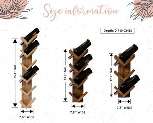 Porte-bouteilles empilable en bois de pin avec 6 étagères de rangement Présentoir à vin pour bar et cuisine à domicile - Product Image 1