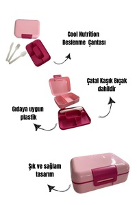 Scatola da pranzo a 5 compartimenti e 2 livelli con cucchiaio incorporato