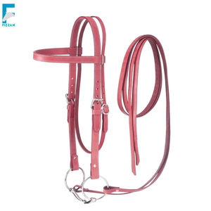 Bride de cheval en cuir 2024 faite à la main complète avec réglage Bride d'équitation cousue fantaisie - Product Image 6