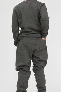 ชุดเซ็ตเสื้อฮู้ดดี้และกางเกงขายาวทรงบานผ้าเฟรนช์เทอร์รี่เนื้อหนา 400gsm คุณภาพสูง ป้องกันไฟฟ้าสถิต สำหรับใส่เล่นกีฬาหรือลำลอง แบบยูนิเซ็กส์ เหมาะสำหรับฤดูหนาว - Product Image 3