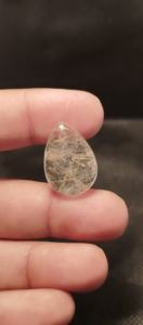 Pierres précieuses en vrac calibrées, forme trilobée, cabochon à dos plat, qualité rutile doré naturel - Product Image 3