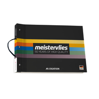 Livre d'échantillons de papier peint géométrique Meistervlies de qualité supérieure, fabriqué en Allemagne, peignable - Design moderne, anti-moisissure, insonorisant pour salle de sport