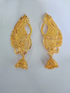 Boucles d'oreilles en vrac serties de boucles d'oreilles fantaisie en plaqué or 22CT à la mode à vendre par les exportateurs indiens - Product Image 2