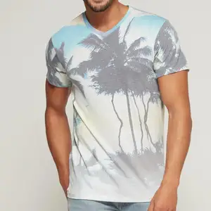 Heren Koele Droge Sublimatie Printmateriaal Prestatie Interlock T-100% Polyester Fitness T-Shirts