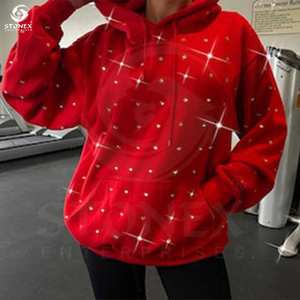 Chándal de invierno para mujer, Tops cortos de terciopelo, chándales, proveedores, conjunto de 2 piezas, traje de jogging con diamantes de imitación, chándal de terciopelo para mujer - Product Image 5