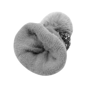 Gorro de piel cálido y acogedor con forro de punto cómodo Gorro elástico ligero con piel sintética esponjosa - Product Image 3