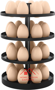 6 supports pour comptoir de cuisine Meilleures ventes Accessoires de cuisine Porte-oeufs et panier en fil de fer fini noir - Product Image 6
