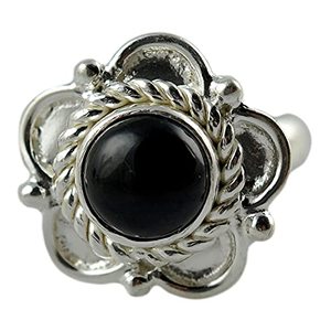 Navya <b>Craft</b> 925 Sterling Silver Handmade <b>Ring</b> Black Onyx Inlay Boho Style Size 4-14 for Christmas Anniversary Valentine's Day - Product Image 1