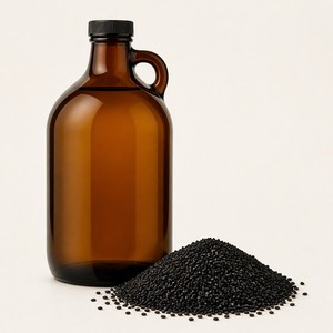 Huile de graines noires à haute teneur en thymoquinone en vrac |   Nigella Sativa pressée à froid |   Dinde biologique USDA |   Stock américain directement de l'usine - Product Image 1