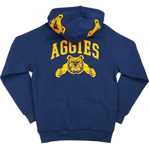 Sudadera con capucha North Carolina A & T Aggies para hombres y mujeres Sudadera con logotipo audaz con diseño bordado tejido y forro antiretráctil - Product Image 2