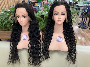 Vente en gros préplumé 30 pouces Hd vague profonde dentelle frontale perruque vague profonde fermeture perruque vague de corps dentelle avant perruques de cheveux humains - Product Image 3