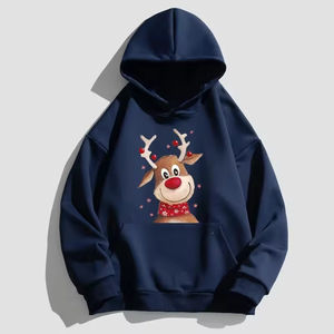 Fabricant de sweats à capuche en matériaux de qualité supérieure, sweat à capuche d'hiver pour femmes, motif de renne de Noël - Product Image 2