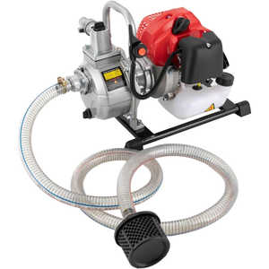 Bomba de agua moderna de 42.5 CC autocebante para jardín, portátil, de 1 pulgada, para agua sucia, con capacidad para gasolina, de 2 tiempos, color rojo plateado, para agua sucia - Product Image 5