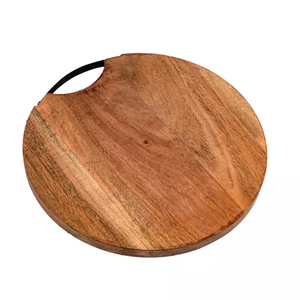 Planche à découper classique bois d'acacia poignée en Aluminium pour ustensiles de cuisine hôtel Restaurant plateau à découper Fruits naturels planche à découper - Product Image 6