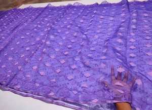 Nueva llegada Deshi Dhakai púrpura Jamdani Sharee calidad de exportación para mujeres JAMDANI tela rojo verde dorado cielo azul de Bangladesh - Product Image 6