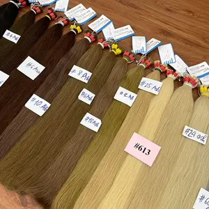 畅销产品极快飘逸彩色超双散装头发100% 越南原装越南头发批发价格