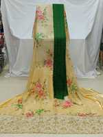 Ensemble Tissu Chiffon Faransawi Somali Dirac 100% Polyester Très Léger Tissé Robe Femme