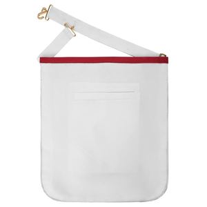 Regalia maçonnique, tablier des Frères Voyageurs Nationaux, équerre et compas dorés avec couronne en fil d'or, service OEM - Product Image 4