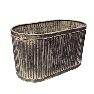 Macetero de hierro galvanizado real de aspecto oxidado para lucir tu hogar Vintage único y más atractivo y decorar tu jardín - Product Image 6
