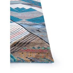 พรมไหมพรมผสมไหมไผ่สีน้ำตาลเบจ แมนชาฮ่า ลายเรขาคณิต รูปทรงสี่เหลี่ยมผืนผ้า สำหรับห้องนั่งเล่น วัยรุ่น และทางเดิน รุ่น Les-1479 - Product Image 4