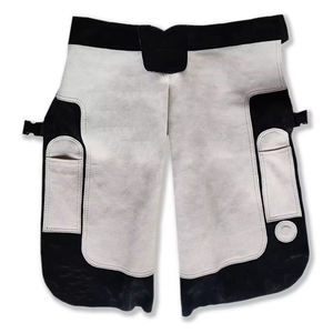 27 Inches 70CM Farrier <b>Aprons</b> Genuine Suede <b>Leather</b> and Canvas Chaps <b>Apron</b> Horseshoeing <b>Apron</b> With Breathable Air Mesh Back - Product Image 1