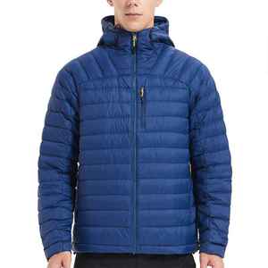 Factory Custom Men's High Quality Hooded <b>Winter</b> <b>Quilted</b> Jacket Breathable Front Logo Casual - Product Image 3