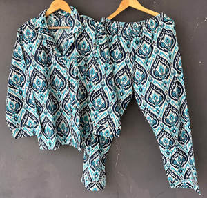 Ropa de dormir Mujer Traje de noche de algodón Trajes de noche hechos a mano de algodón Traje de mujer Ropa de dormir Conjunto PJ - Product Image 3