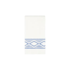 Serviettes blanches 48x48cm Delfos Blue Print pliées 1/8 Bambulux Eco 300pcs B2B - Product Image 1