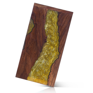 Handmade Rosewood Cremation Urn Yellow Resin Inlay Memorial <b>Keepsake</b> Cremation urns for Human And Pet <b>Ashes</b> - Product Image 2