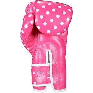 Wholesale Price Professional Training Fairtex MMA Muay Thai Boxing <b>Gloves</b> Heavy Mexican Style Pink & White Dots Boxing <b>Gloves</b> - Product Image 2