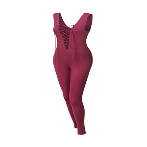 Combinaisons sans manches pour femmes grandes tailles, style streetwear, en spandex/polyester, avec cordon de serrage, respirantes, couleur personnalisée pour adultes. - Product Image 1
