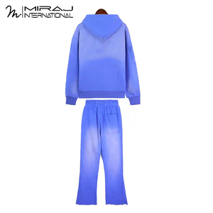 ชุดวอร์มลายกรดของผู้ชายชุด500พลัสไซส์ระบายอากาศได้ดี2025โลโก้ออกแบบได้ตามต้องการ - Product Image 3