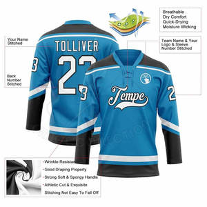 Tout Logo Nom Numéro Taille Maillots De Hockey Réversibles 100% Polyester Maillot De Hockey Sur Glace Avec Tissu Personnalisable - Product Image 5