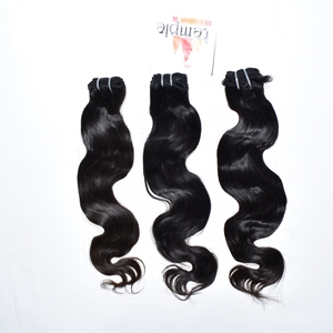 Extensions de cheveux indiens en gros femmes 100% couleur naturelle femmes noires cuticule aligné brut traité vague profonde faisceau - Product Image 5