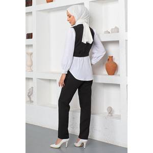 Ensemble décontracté trois pièces avec veste courte personnalisable XS/XSs/longueur midi, col à capuche, coupe ample pour le bureau ou le club - Product Image 5