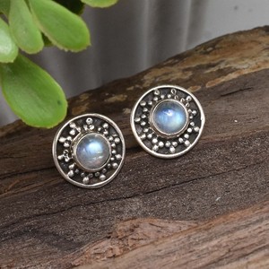 ต่างหูเม็ดเดี่ยวอเมทิสต์สีเงินสเตอร์ลิงสีฟ้า925แฮนด์เมดขนาด5x5มม. สำหรับงานปาร์ตี้หรือของขวัญ - Product Image 2