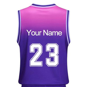 ชุดยูนิฟอร์มบาสเก็ตบอลแบบกำหนดเองพร้อมชื่อทีม ราคาขายส่ง สไตล์วินเทจ ขนาดเยาวชน คอวี - Product Image 6