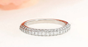 Anillo de boda de diamante minimalista Hald Eternity, anillo apilable para mujer, con certificado IGI joyería de moda, regalo - Product Image 4